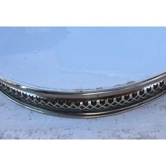 Vintage Delft Blue Windmill Scene Tray & 5 Coasters With Filigree Sides Marked G - Picture 13 of 16